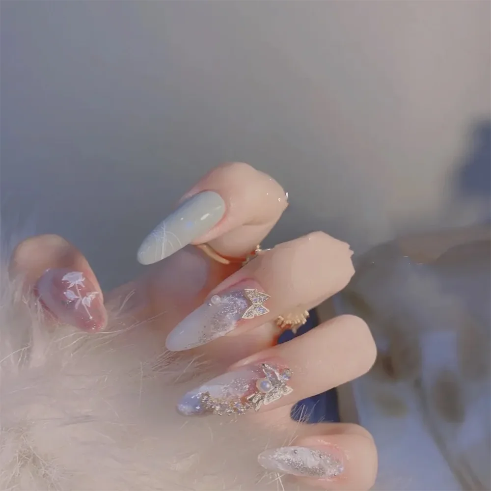 

（Handmade Manicures)10 PCS Gentle Fairy Blended Bow Handmade Manicure