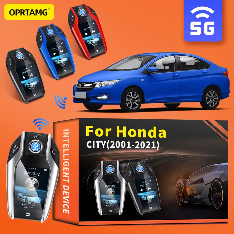 

Universal Modified Car Boutique Smart Remote Key LCD Screen For Honda CITY 2001-2021 One-click start Remote Key Car Accessories