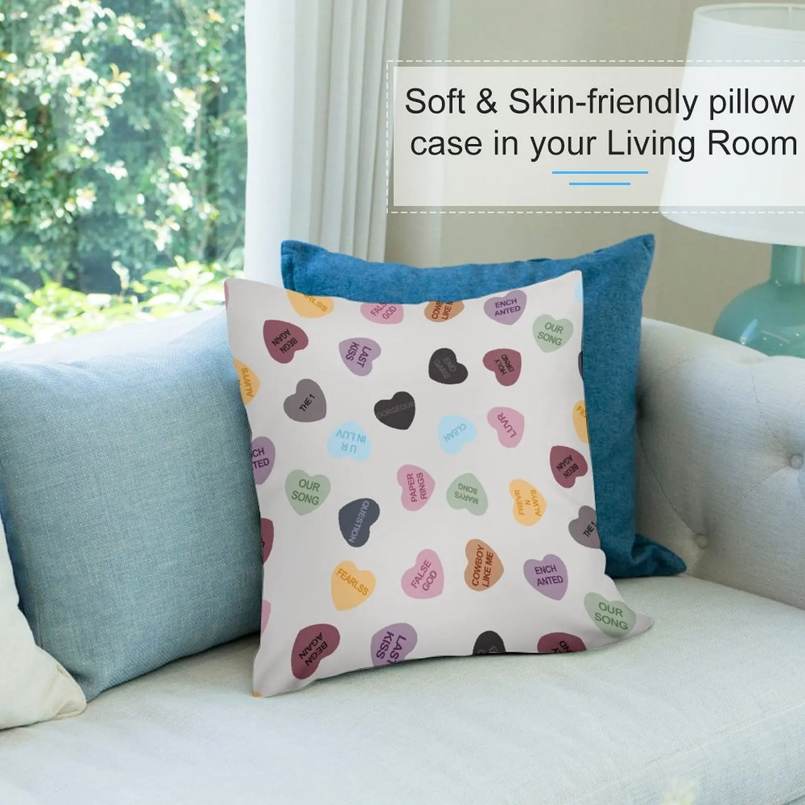 Eras Candy Hearts домашний декор Merch Fandom маленькая поддержка HECKINFAROUT диванная подушка