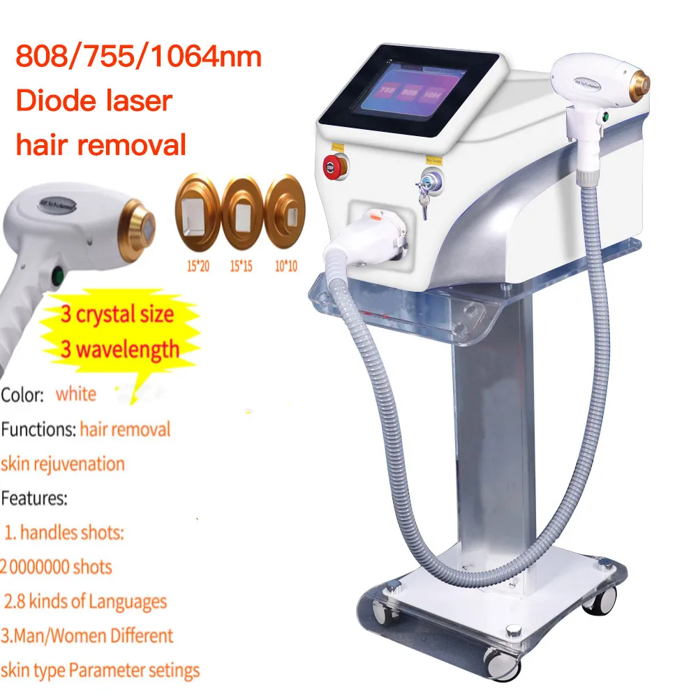 

755 808 1064NM полупроводниковый лазерный прибор для удаления волос с 3 длинами волны отбеливание и омоложение удаление волос с точки замораживания