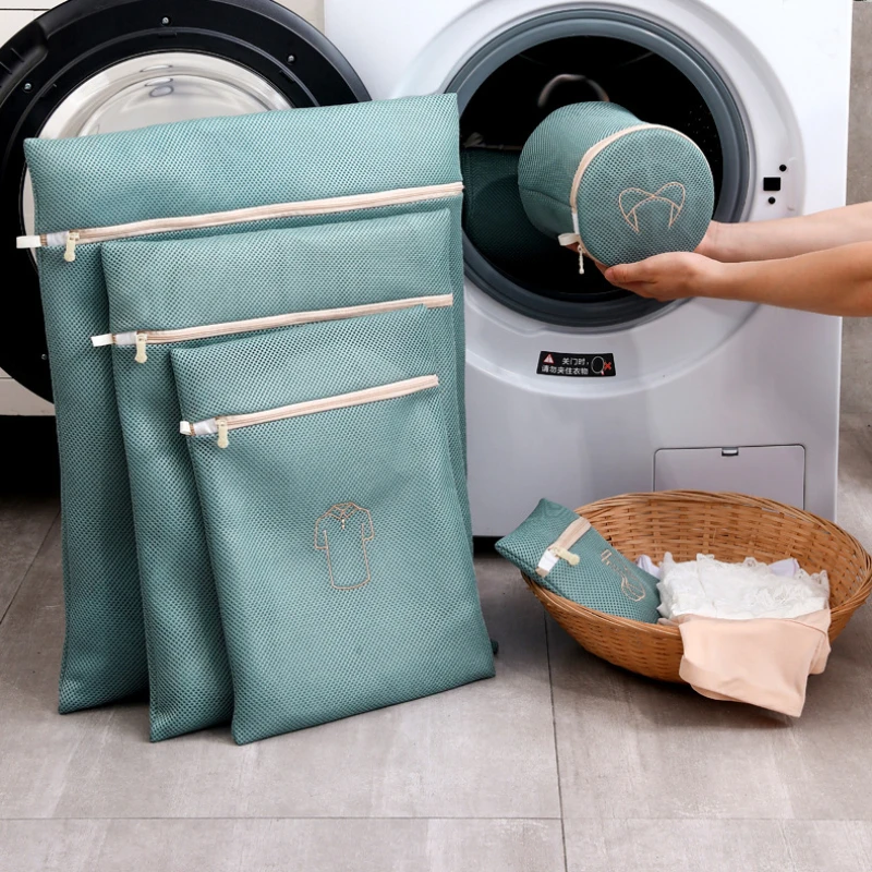 

6-piece Set with Embroidery Thickened Laundry Bag Anti Winding Laundry Bag Household Clothing Protective Laundry Bag Mesh Bag