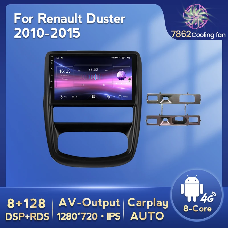 

MEKEDE 8-ядерный 128G ROM Автомобильный плеер навигация GPS радио для Renault Duster 1 2010 - 2015 для Nissan terrano 2014-2020 carplay IPS