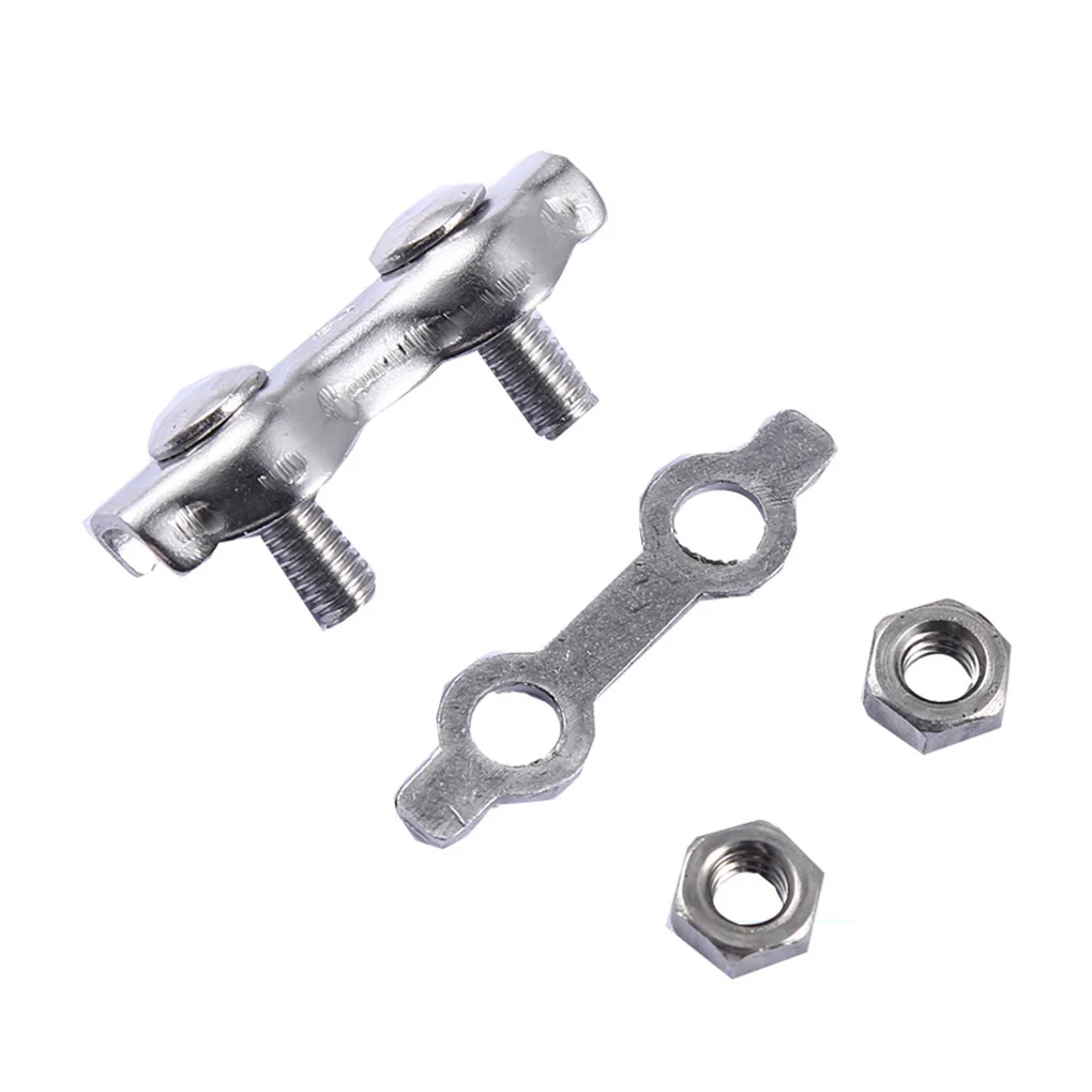 

6pcs Rope Clip Double Grips Clamps Ropes Tool Marines Supplies Parts Hardware Fittings Yacht Cable Fixing Tools