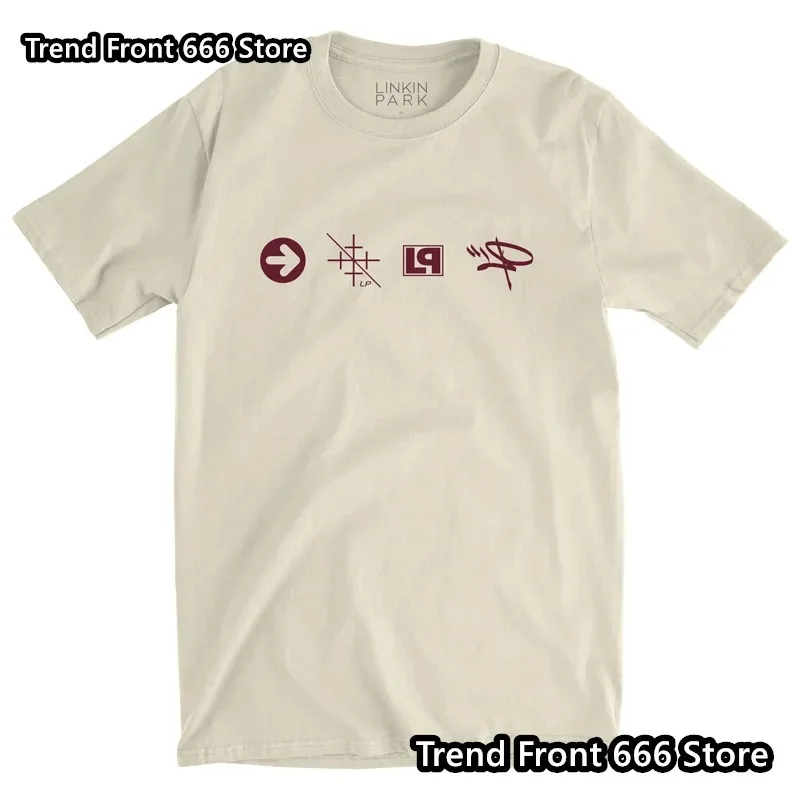 Мужская Хлопковая Футболка Linkin Park Повседневная С Рисунком Рок-группы И Короткими