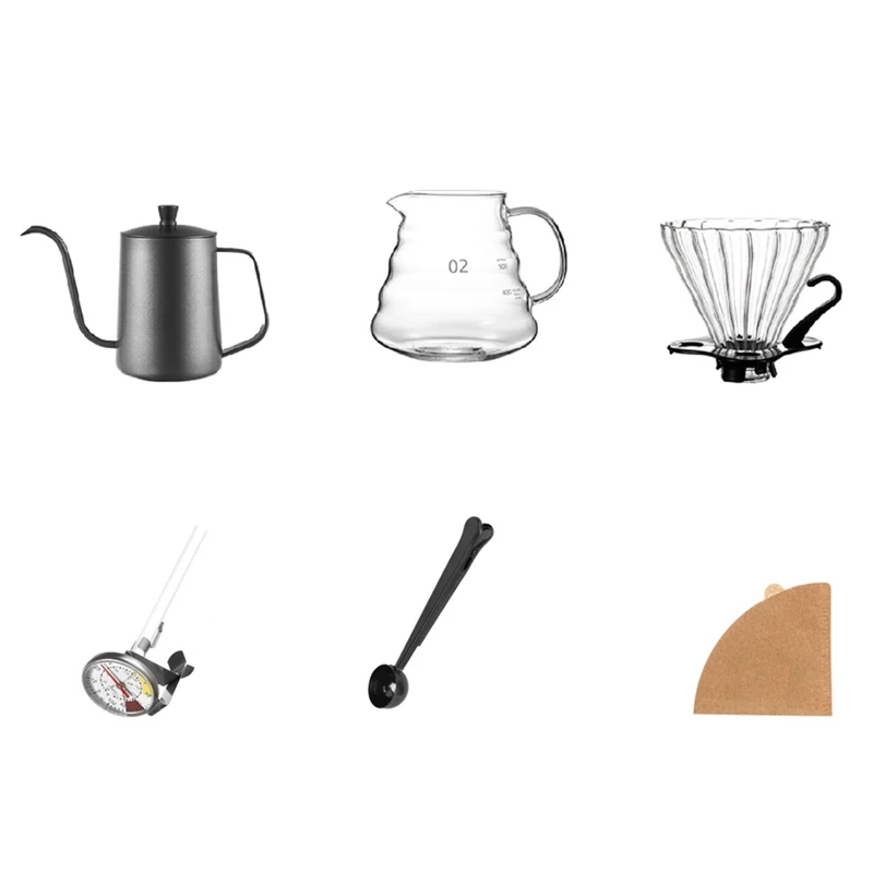 

Ручной набор для кофе, аксессуары для кофе, чайник для кофе, портативный чайник с гусиной шеей, инструменты для бариста для кемпинга