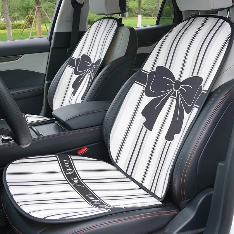 

Bow Knot Car Seat Cushion Summer Ice Silk Ventilation Car Seat Cushion Goddess Four Seasons General Motors Seat Cushion