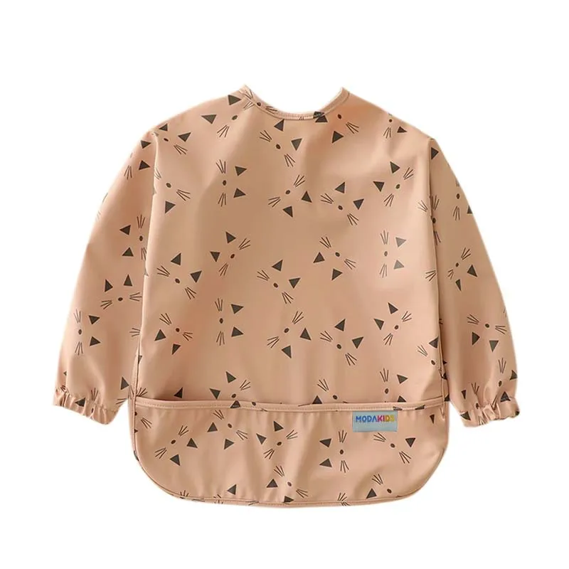 

Модный Слюнявчик с длинным рукавом и кошкой