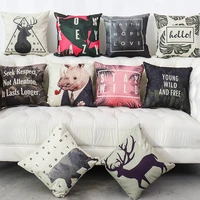 2022 vintage tropical leaf pillowcase letter linen pillow case home decor double bed cushions cover sofa bedroom 45x45 50x50
