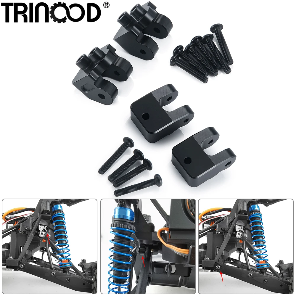 

TRINOOD Aluminum Alloy Rear Upper&Lower Keel Axle Fixed Mount Bracket for 1/10 Ford Raptor Baja Rey 4WD Upgrade Parts