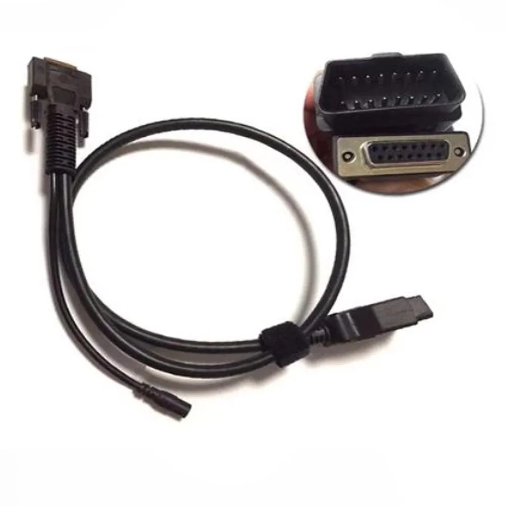 Кабель OBD2 16PIN мужской на DB 15PIN женский для диагностического сканера FY100 главная линия DB15 PIN в порт DC Plug FCAR F7S/F8S/C8/A8.