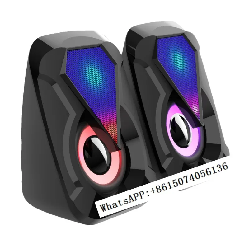 R-GB co-lorful small s-peaker l-aptop настольный проводной игровой