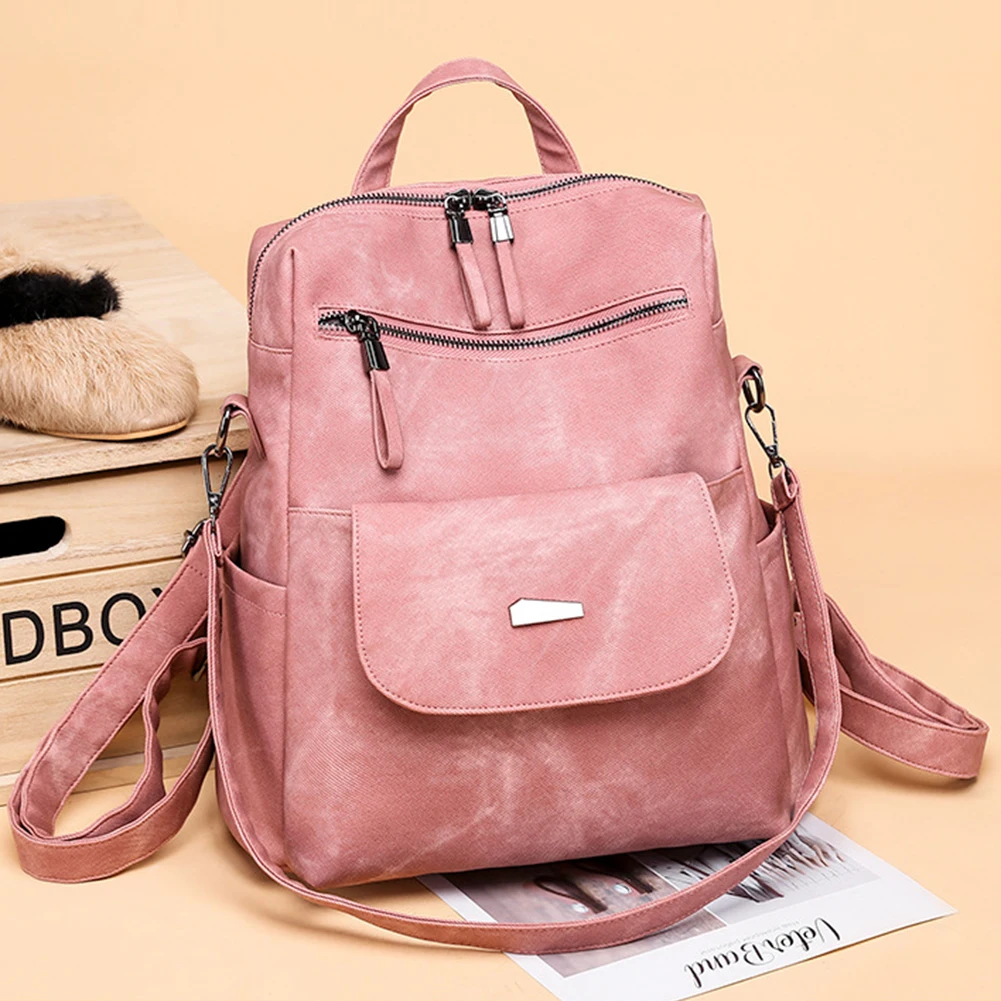 

Винтажные женские рюкзаки 2022, рюкзак из искусственной кожи, портативный ранец, женская школьная сумка на плечо, рюкзак для студентов