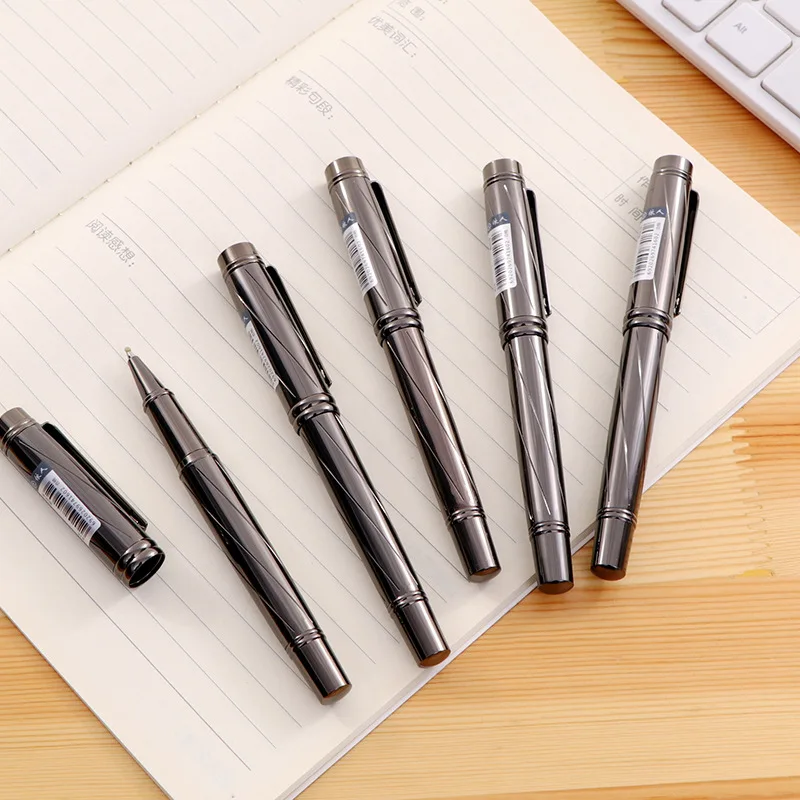 

10 Pcs High Quality Luxury Full Metal Ballpoint Pen Silver Plating Ball Pens Business Writing Signing School Office Stationery