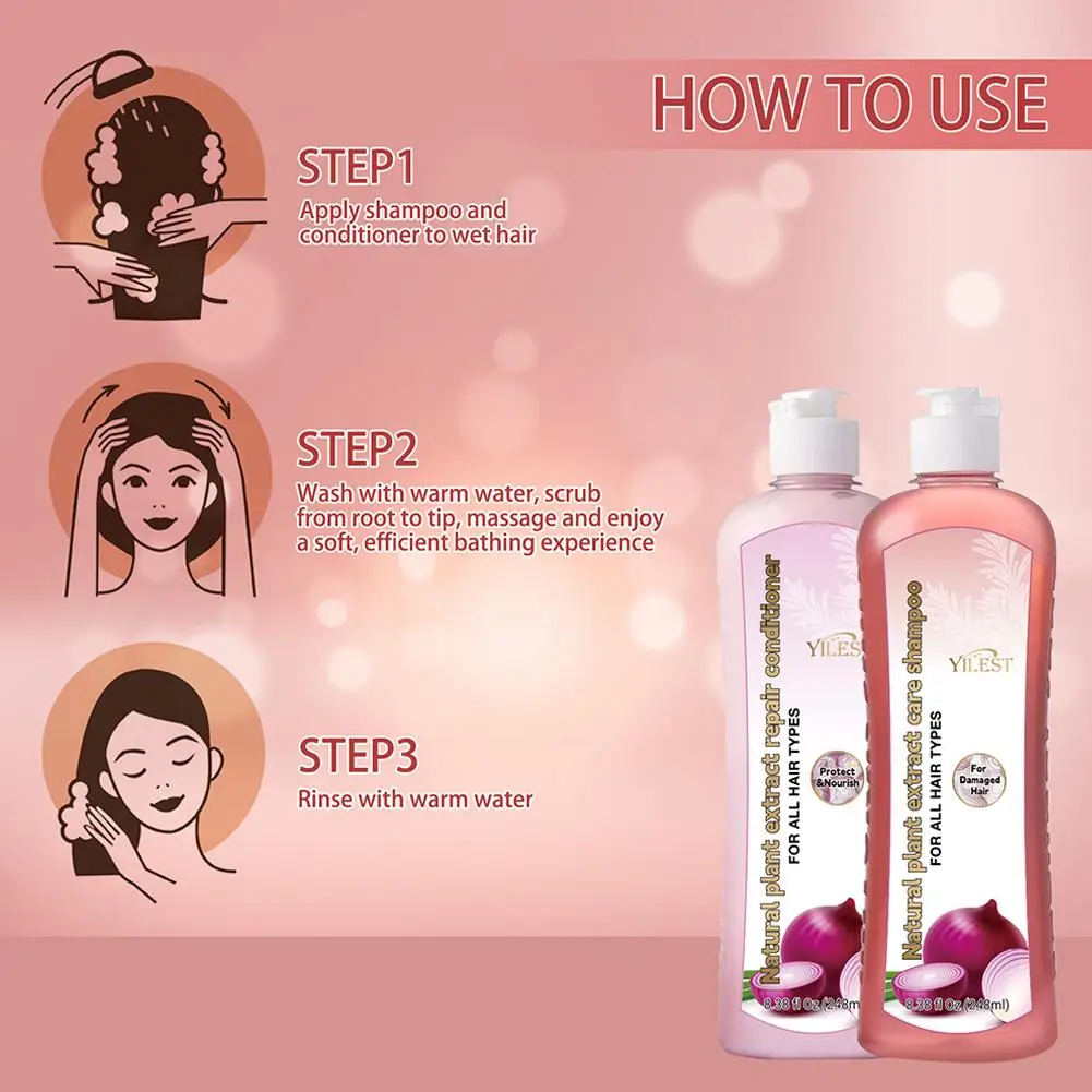 Натуральный шампунь для всех типов волос 2 шт. кондиционер ухода за волосами