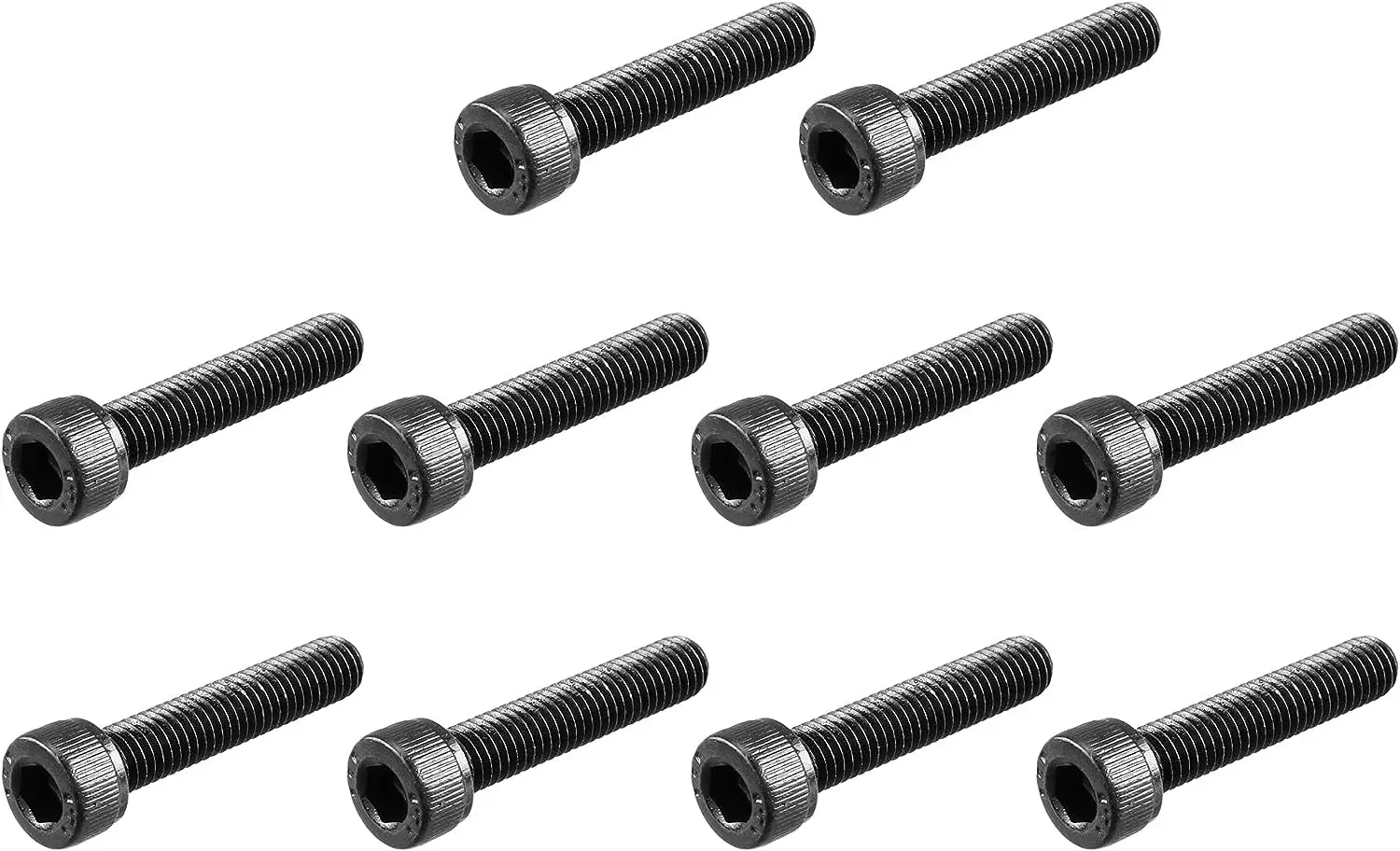 

M5 x 25mm 12.9 Alloy Steel Hex Socket Head Cap Screws Bolt Black 30pcs