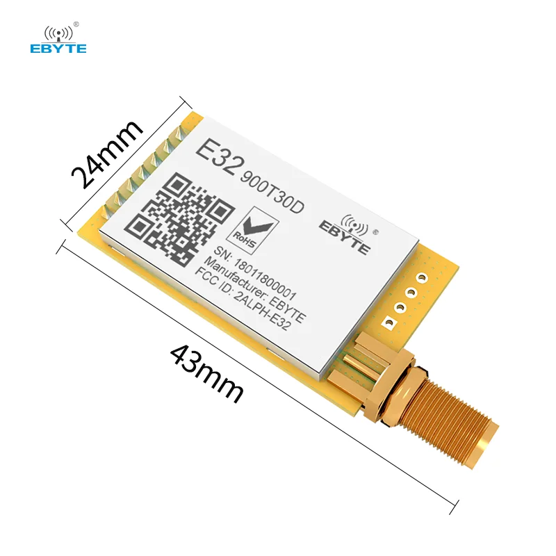 

EBYTE OEM ODM E32-900T30D Factory Price Long Distance 30dBm 1W Semtech SX1276 868 915mhz Lora Module