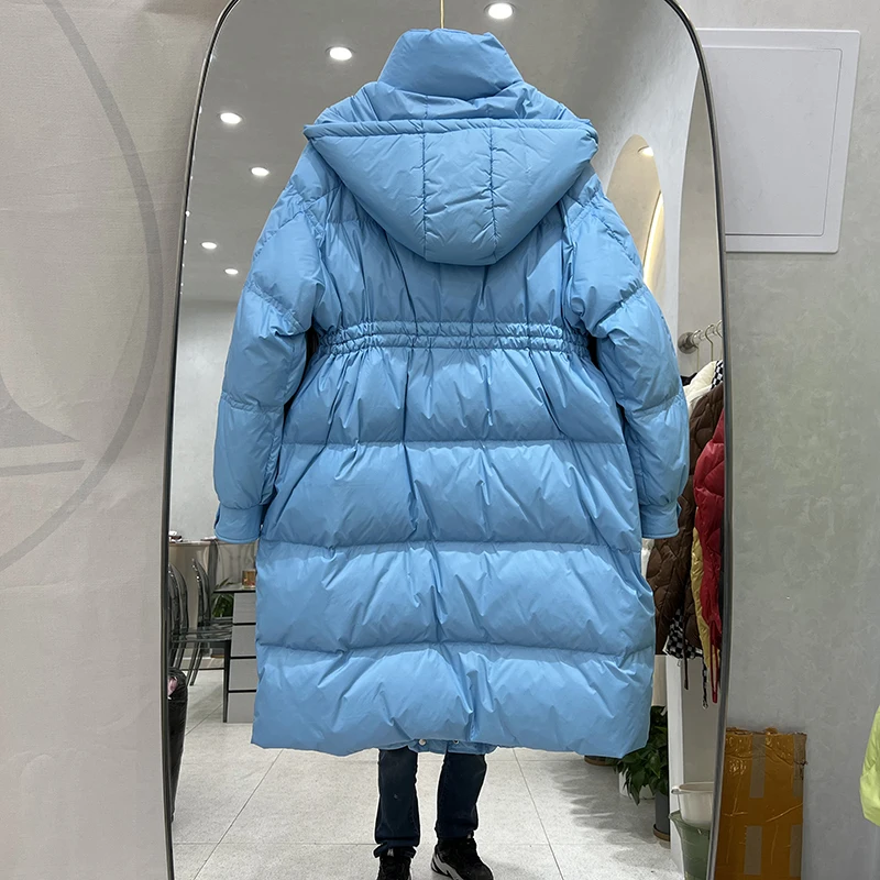 New Women Long Down Jacket Casual Style Autumn Winter Thicken Coats And Parkas Female Outwear