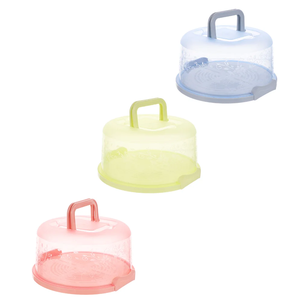 

Cake Carrierkeeper Cupcake Cover Transporter Disposableclear Box Holder Takeout Container Muffin Portable Round