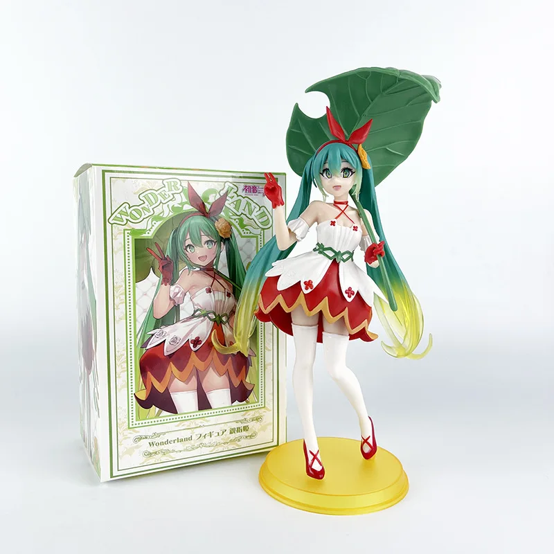 

23cm Hatsune Miku Anime Figure Kawaii Thumbelina Vocaloid Wonderland Pvc Action Figure Collection Model Doll Ornaments Toys Gift