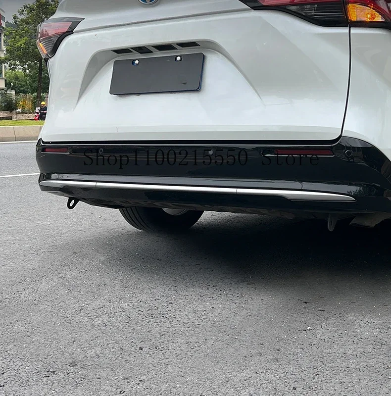 Для TOYOTA Sienna 2021 2022 автомобильные аксессуары ABS хромированный задний бампер