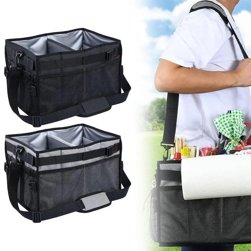 

Trunk Storage Bag Portable BBQ Organizer For Utensil Plate Condiment Collapsible Must-Haves For Outdoor Camper Travel Car RVs