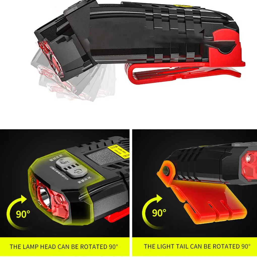 

Headlamp Adjustable Motions Sensor Hat Clip Lamp Outdoor Night Fishing Hiking Running Caving Travel Bright Headlight