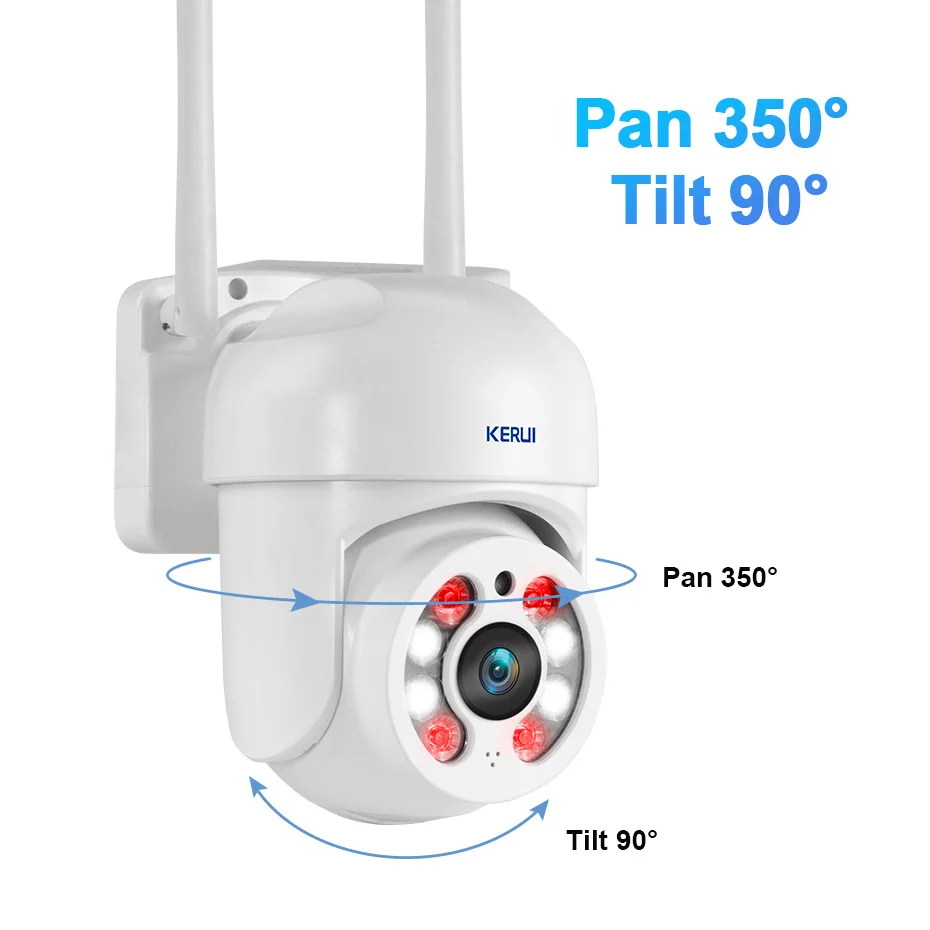 KERUI 3MP 5MP WIFI IP камера PTZ контроль Открытый двухстороннее аудио Обнаружение