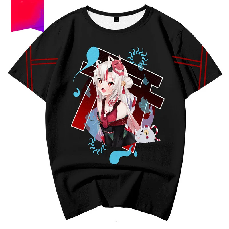 

2022 New Clothing Japanese-Style T-shirts National Tide Men's Ice Silk Anime 3D Printing Short-Sleeved Pullover Round Neck Tees
