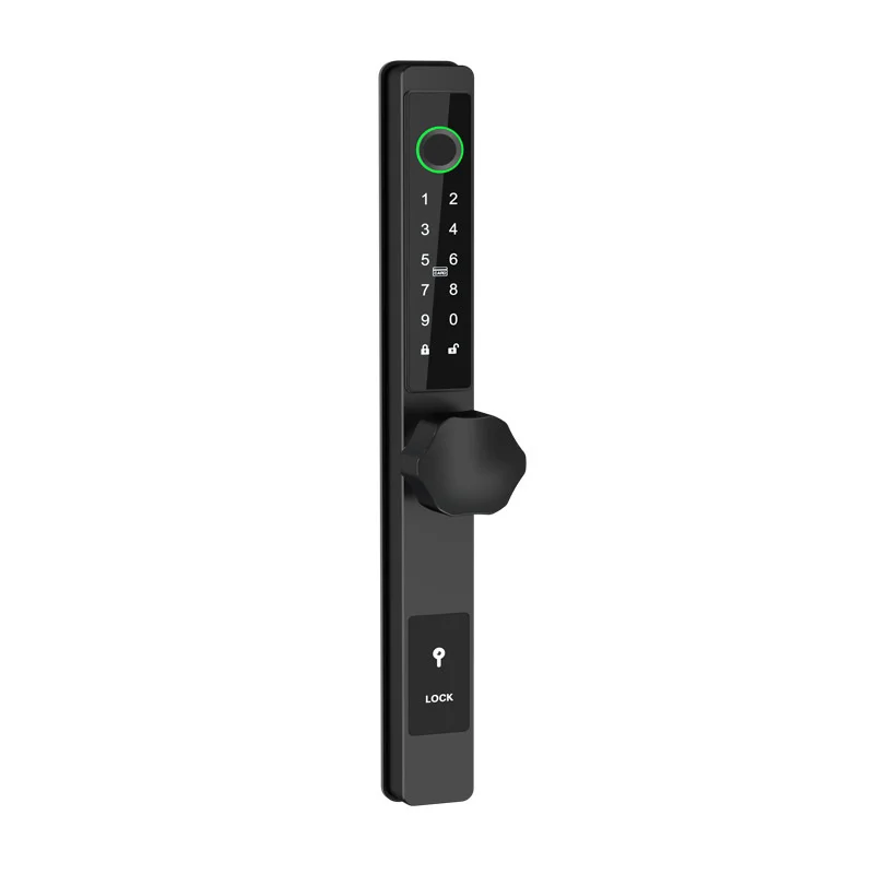 

Ttlock app waterproof smart fingerprint password card door lock aluminum alloy bridge-cut for outdoor pull push sliding door Hot