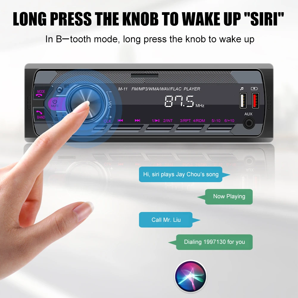 Автомобильный радиоприемник стереоприемник 45Wx4 Bluetooth-совместимый удаленный