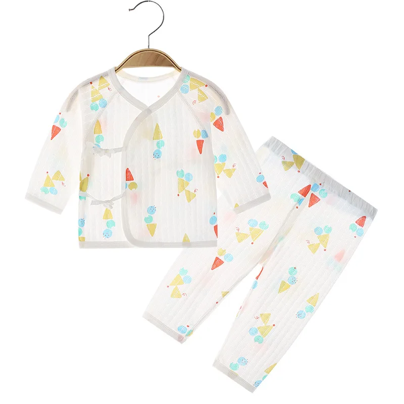 

Baby air conditioning clothes summer thin underwear boneless newborn clothes set long-sleeved baby pajamas summer