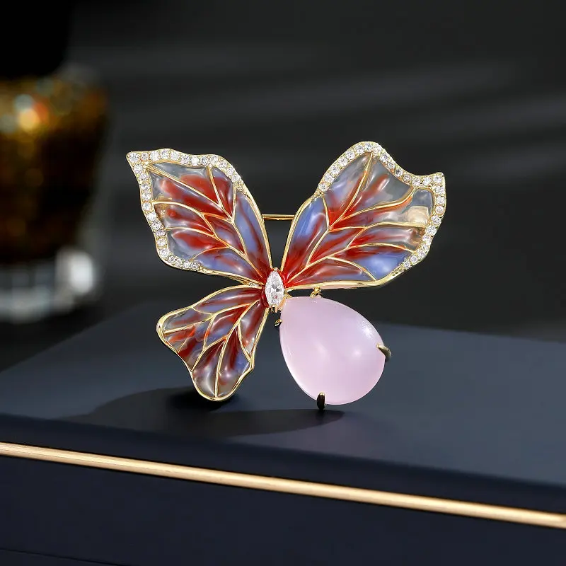 Женская Брошь в виде бабочки, в стиле ретро