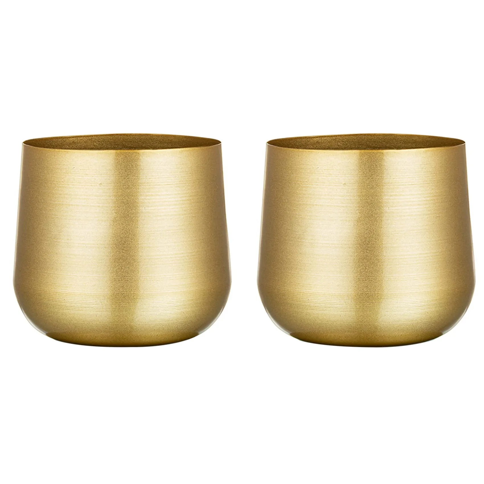 

2 Pcs Flower Vases for Table Gold Vases Wedding Tabletop Planter Flower Pot with Drainage Hole for Home Decor Garden,S
