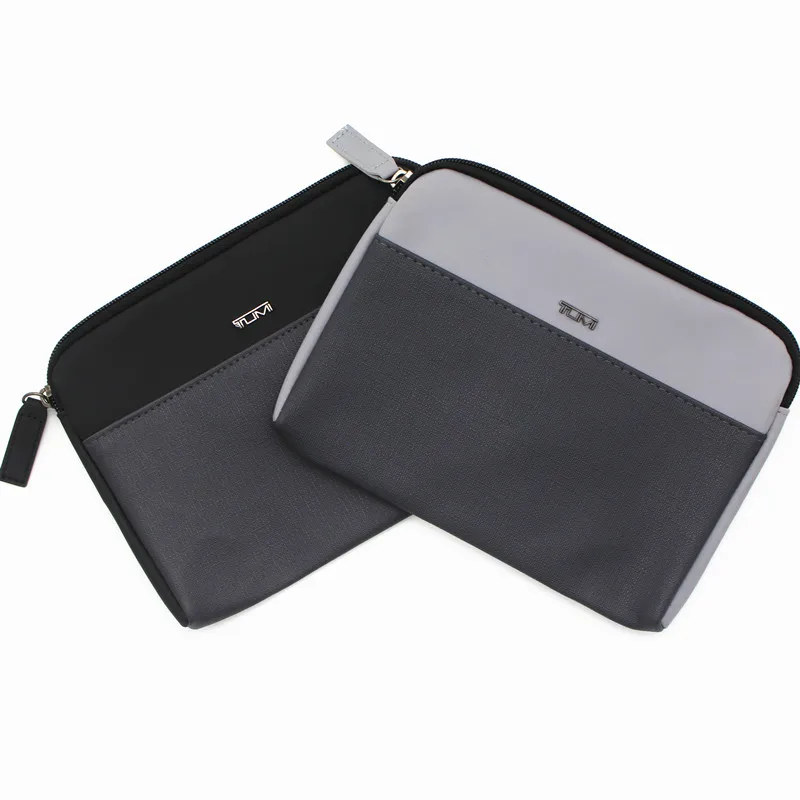 Tumi Makeup Bag Travel Cosmetic Bag Zipper Makeup Bags Cosmetics Organizer Storage Pouch Travel PU Leather Toiletry Bag