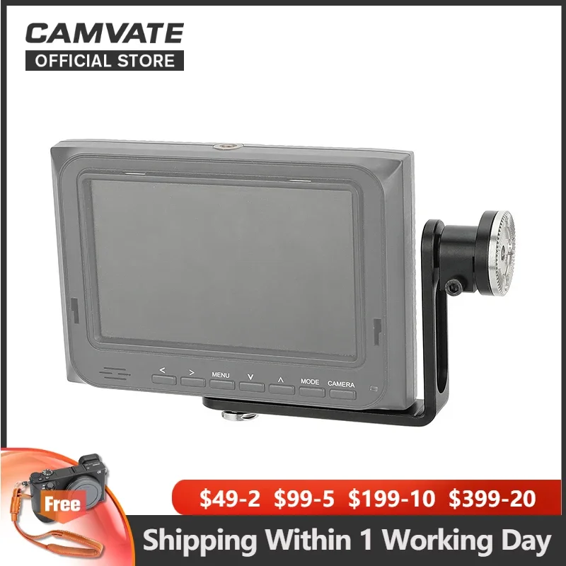 

CAMVATE L-Shaped Bracket with ARRI-Style Rosette Mount &1/4"-20 Threaded Screw For Camera Monitor Photography Studio Accessories