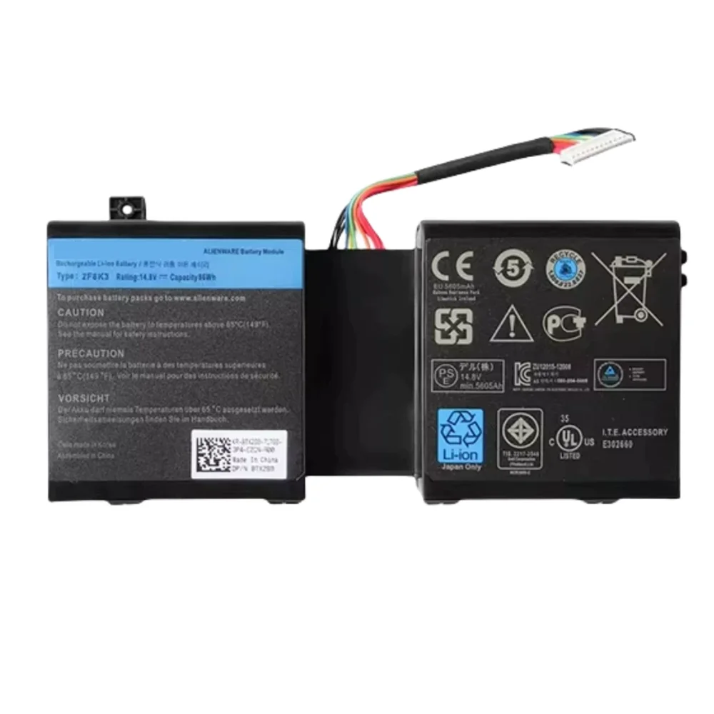 Фото Оригинальная батарея для ноутбуков Dell Alienware 17 R1 R3 17X M17X R5 18X M18X Series, новая, модель 2F8K3 №3