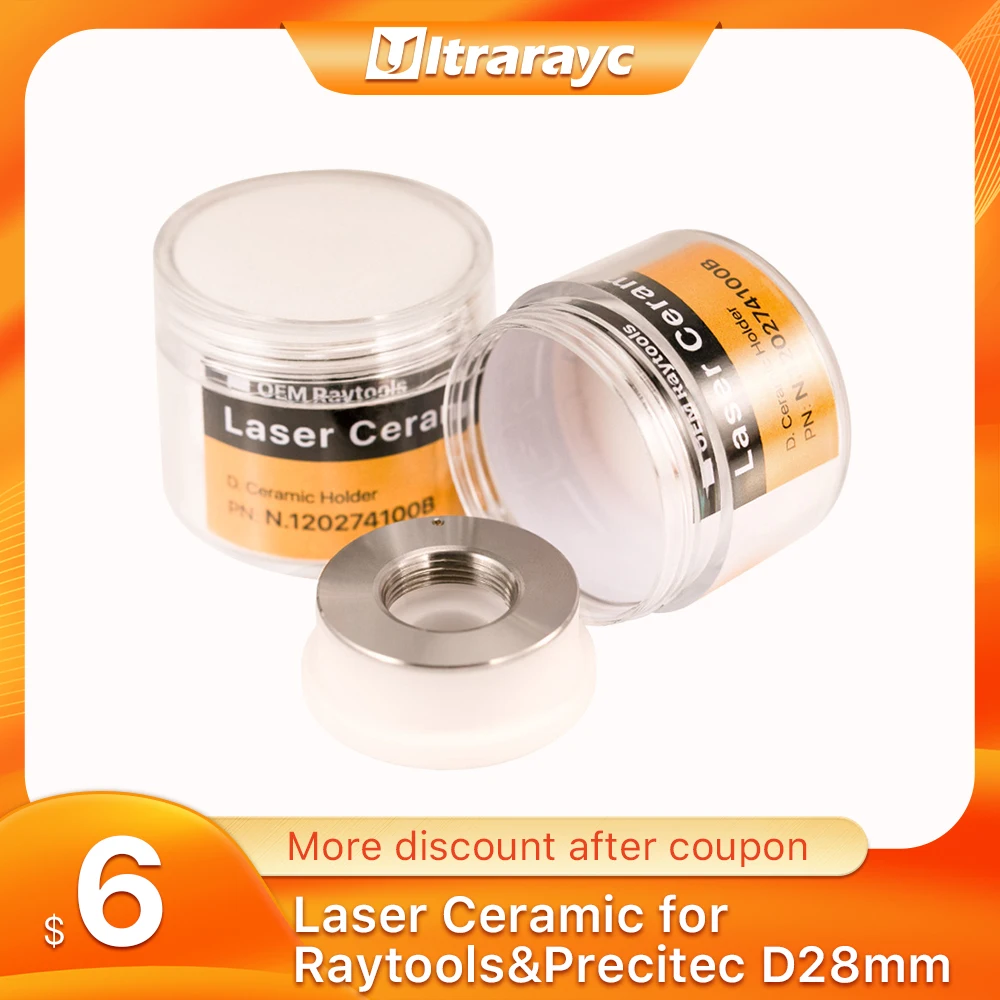 Ultrarayc Laser Ceramic Part for Precitec Procutter & Lightcutter Dia.28mm P0571-1051-0001 for Precitec and Raytools Fiber Head