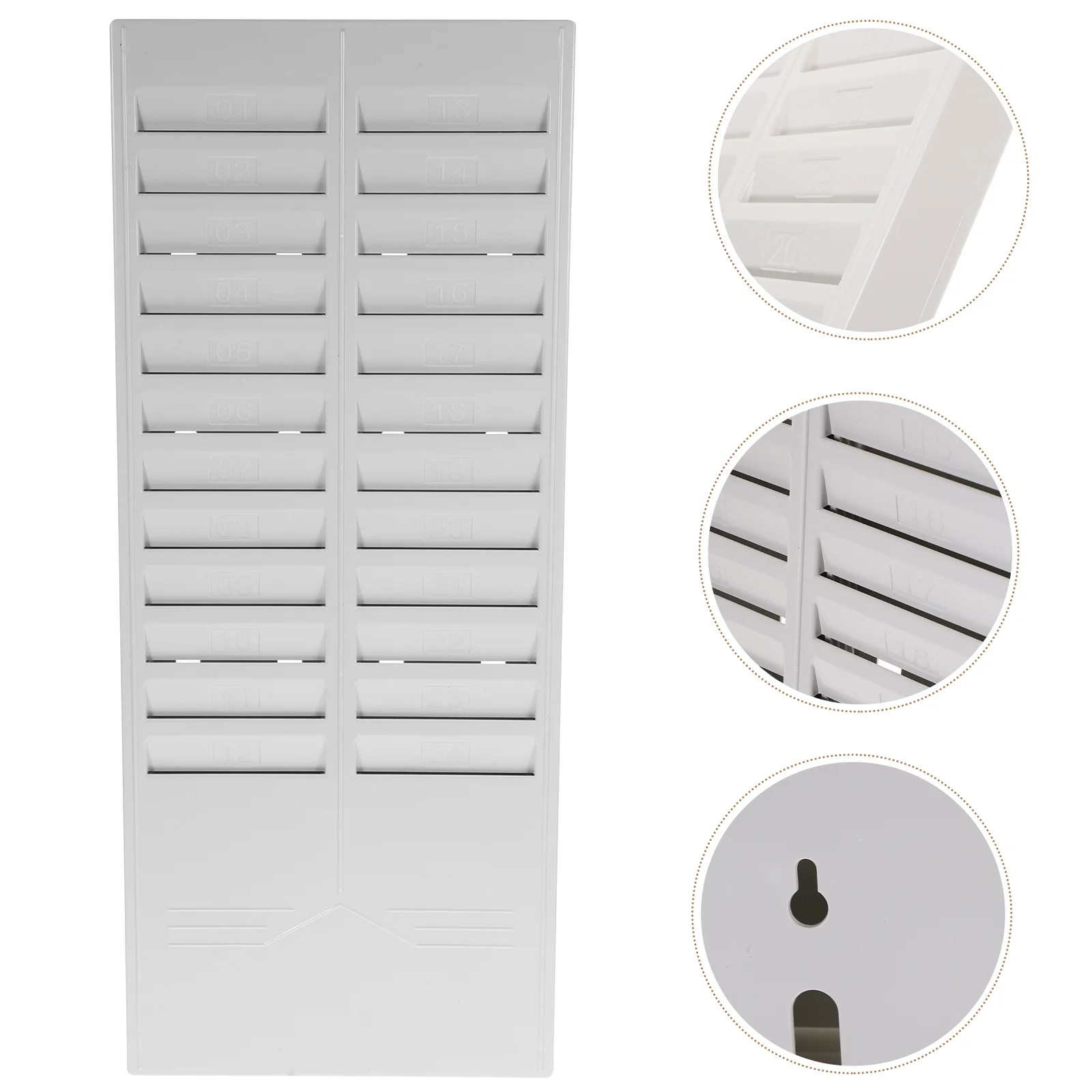 

Time Rack Holder Badge Clock Punch Wall Organizer Slot Attendance Id Pocket Mount Slots Display Mounted Storage Offical Machine