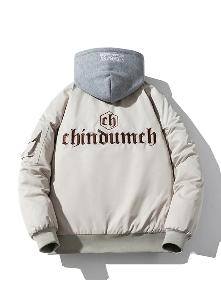 Chindum Ch модная брендовая куртка с вышивкой букв американское винтажное утолщенное