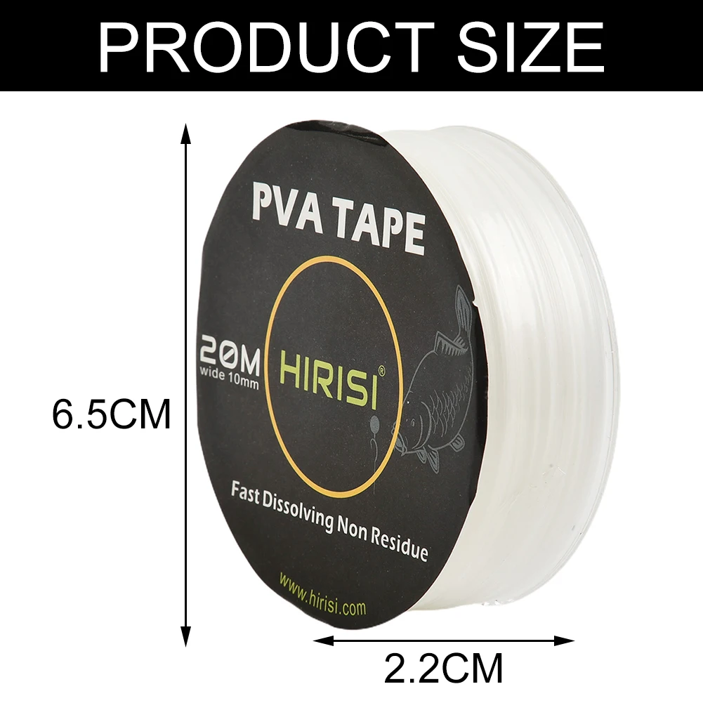 

10mmX25m PVA Tape Fast Water Dissolving Fishing Hydrosol Belt Water-Soluble Film Carp Fishing Tackle Accessories Pesca