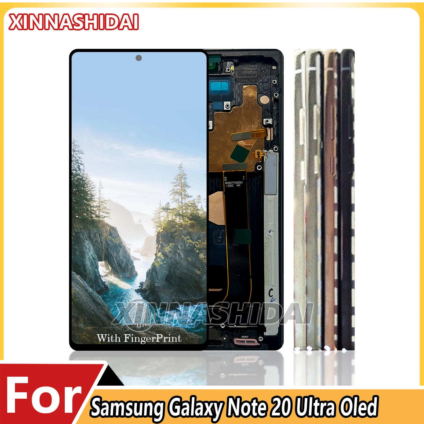 Фото OLED-дисплей для Samsung Galaxy Note 20 N980F N981 Note 20 Ultra N986 N985F ЖК-дисплей с сенсорным экраном и рамкой №1