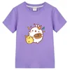 Cute Molang T Shirt Kids Cartoon Rabbit Animals T-Shirts Children's Clothing Girls Tshirt Baby Boy Clothes 100%Cotton Kawaii Top 1