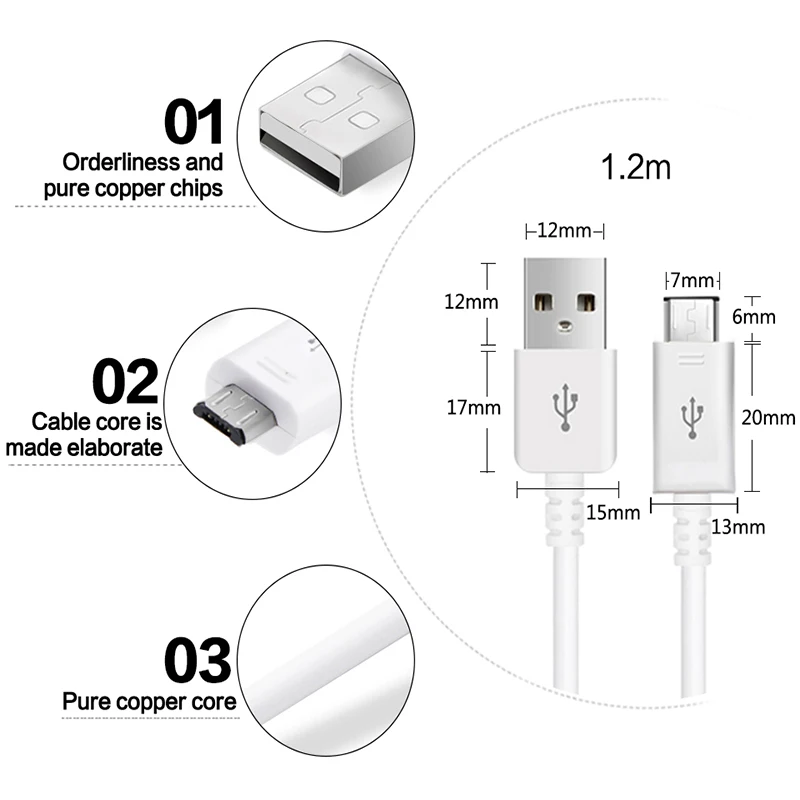 Зарядный кабель Samsung Micro USB 1 м/1 5 м 2A линия передачи данных для Galaxy S6 S7 Edge Plus A10 Note 4 J3