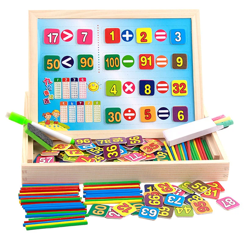 

Montessori Educational Wooden Toys Kids Early Mathematical Knowledge Classification Cognitive Matching Box Gifts For Children