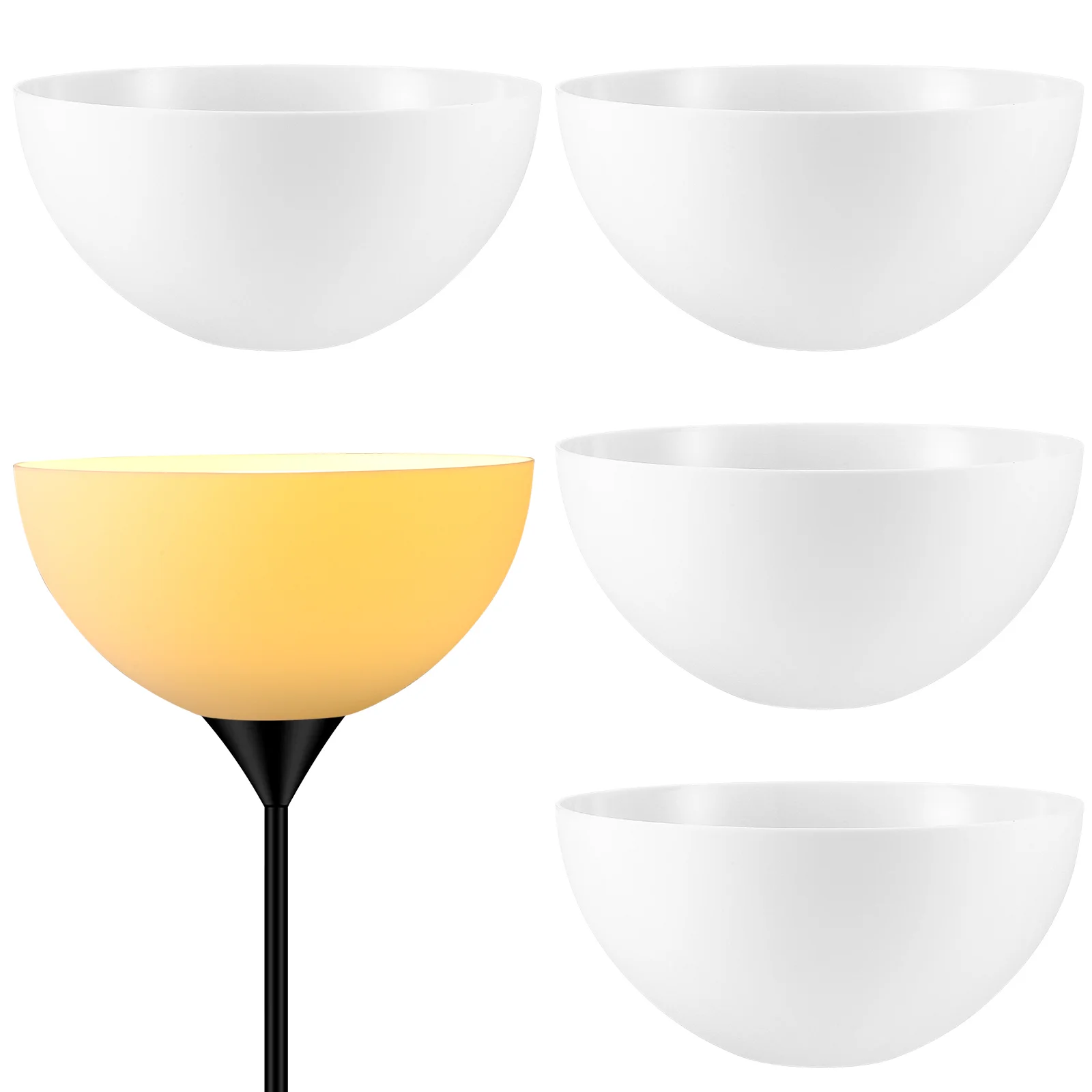 

4 Pcs Lampshades Plastic Bowl-shape Replacement Lamp Shades Light Covers