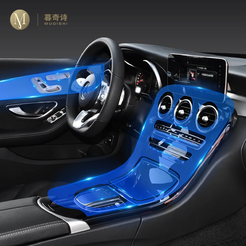 

For Mercedes Benz GLC W253 2020-2022 Car Interior Center console Transparent TPU Protective film Anti-scratc Accessories refit
