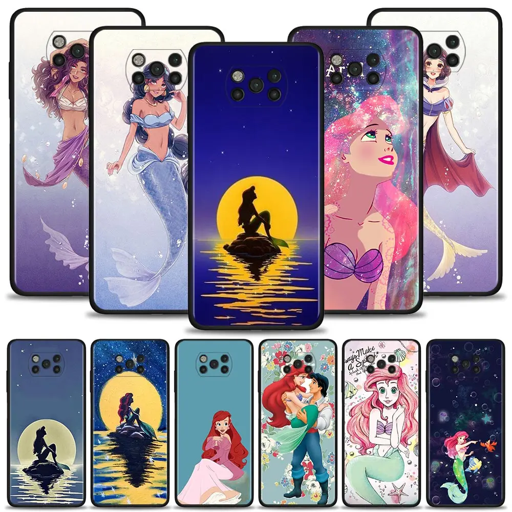 

Case For Xiaomi Poco X3 X4 NFC Pro M3 M4 Pro F1 F3 for Mi 12 10T Pro 11T 11 10T Lite 9T Little Mermaid Romantic Ariel Fish Tail