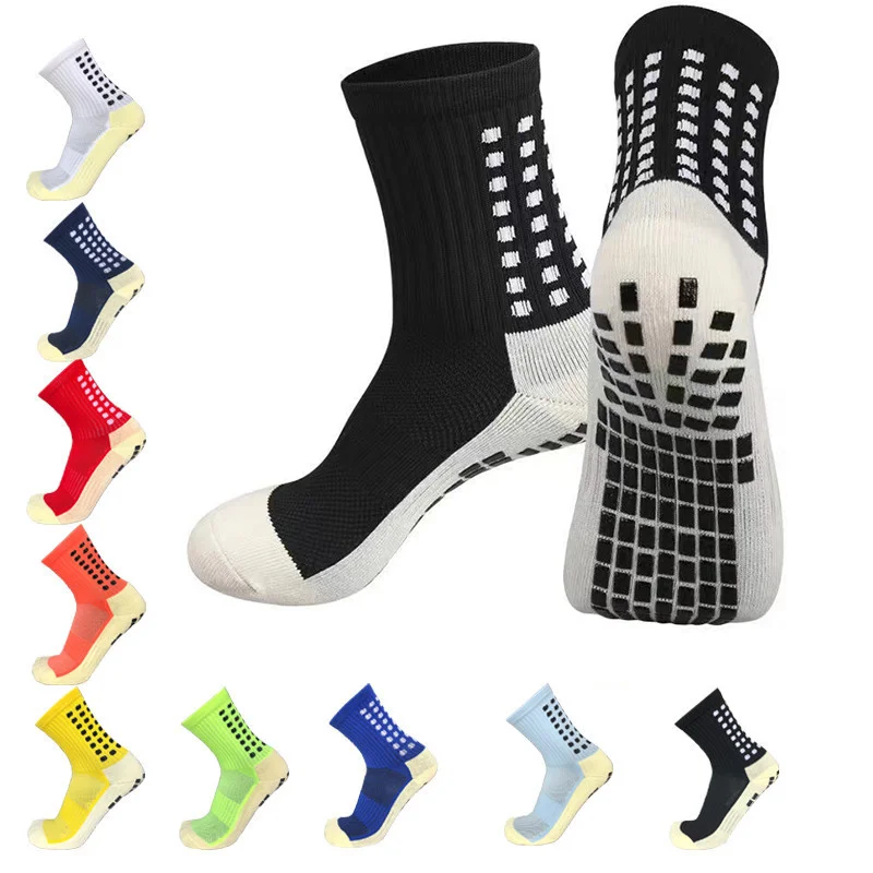 

Socks Absorb Football Sweat Outdoor Anti Slip Soccer Sports Men Womens Sport Socks Square friction Film Thickened Towel Bottom