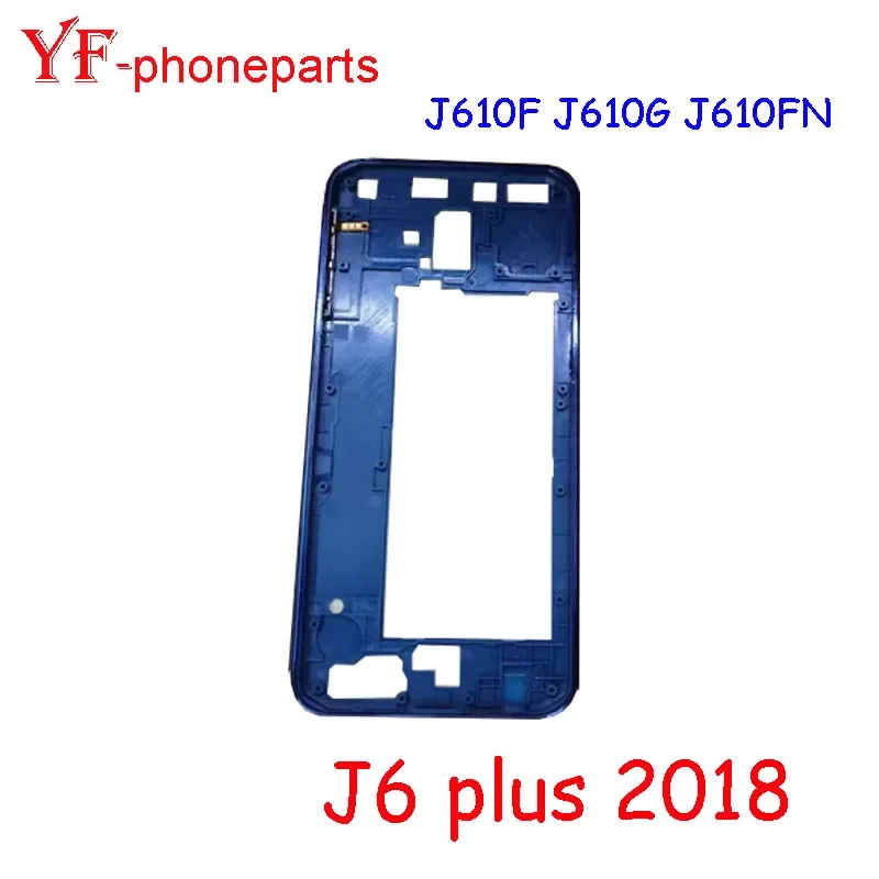 Фото Высококачественная средняя рамка для Samsung J6 Plus J6+ 2018 J610F J610G J610FN, корпус, лицевая панель, запчасти для ремонта №5