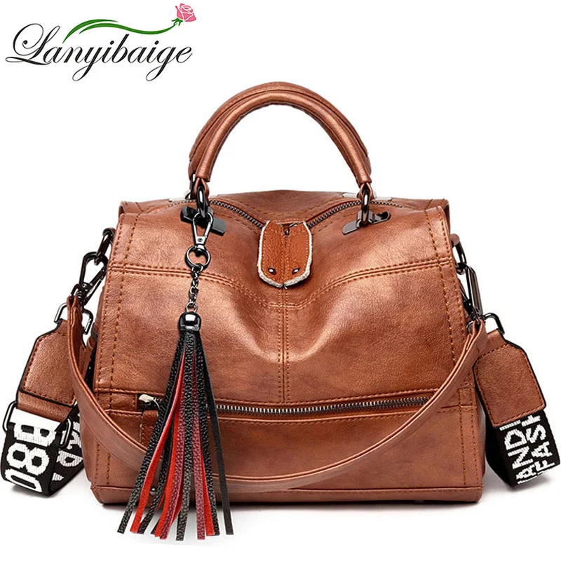 

Sac A Main Vintage Ladies Crossbody Shoulder Bag Female Leather Handbag High Quality Top-handle Bags Casual Tote Ladies Handbags